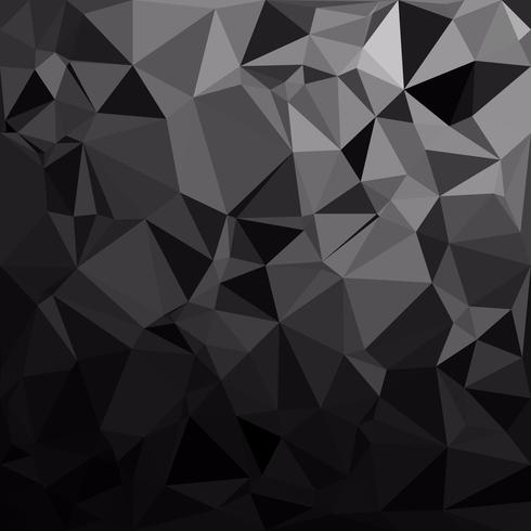 Fondo de mosaico poligonal negro, plantillas de diseño creativo vector