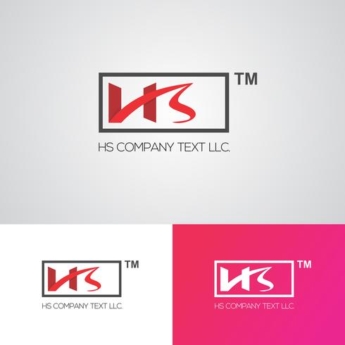 Creative HS Logo Design Template vector