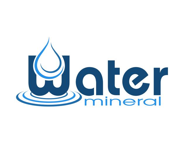 Ilustración de vector de agua mineral logo