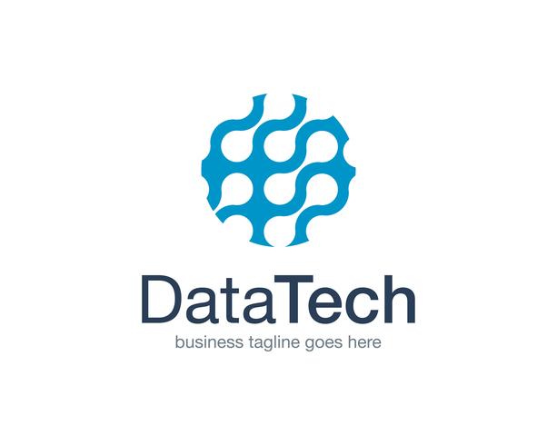 Data Technology Logo Icon Vector