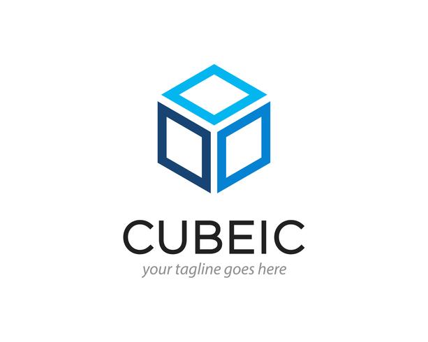 Abstract Cube Hexagon Logo Design Vector Illustration