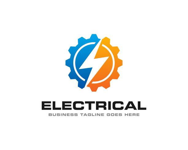 Eléctrico Trueno Logo Icon Vector