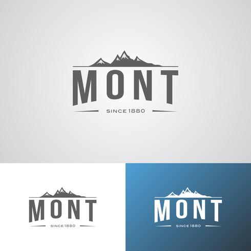 Plantilla de diseño de logotipo de Mont vector