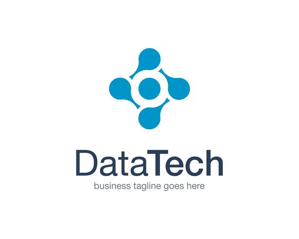 Tecnología de datos Logo icono Vector