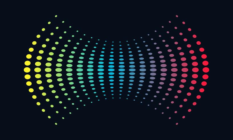 Concepto de logotipo de la música, onda de sonido, tecnología de audio, forma abstracta vector