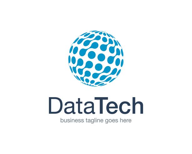 Tecnología de datos Logo icono Vector