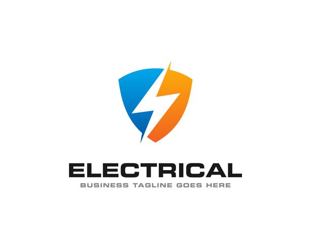 Eléctrico Trueno Logo Icon Vector