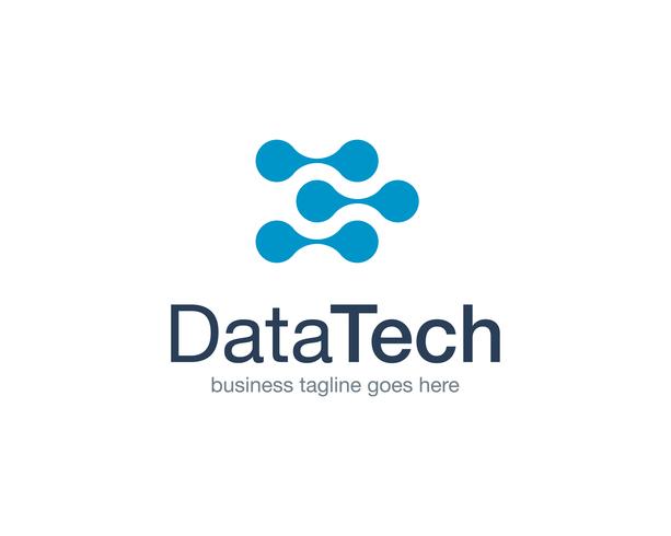 Tecnología de datos Logo icono Vector