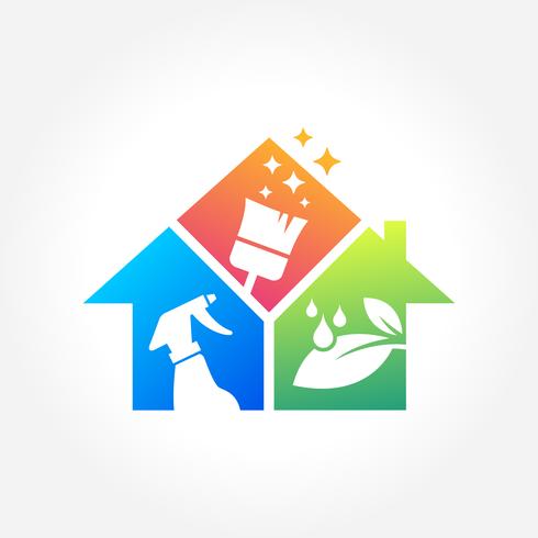 House Cleaning Business Symbol Design vector