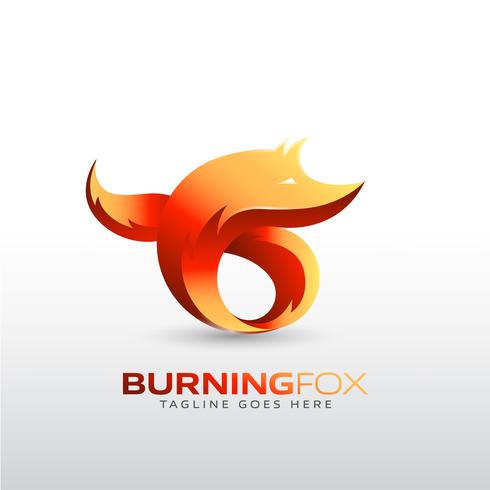 Plantilla de logotipo de Burning Fox para la marca de tu empresa vector