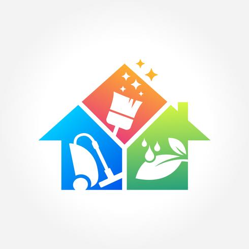 House Cleaning Business Symbol Design vector