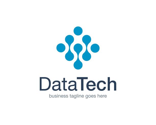 Data Technology Logo Icon Vector