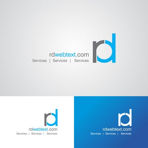 Plantilla de diseño de logotipo corporativo RD vector