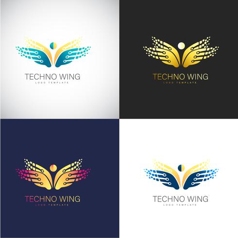 Abstract 3D Butterfly logo Template for your Company Brand vector