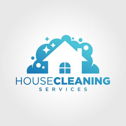 House Cleaning Business Symbol Design vector