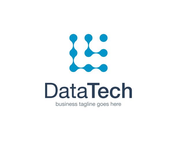 Data Technology Logo Icon Vector