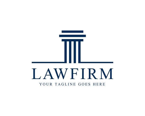 Law Firm Pillar Logo Template Vector