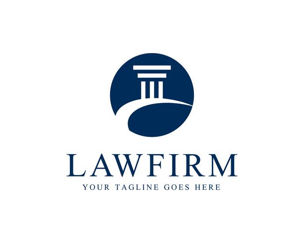 Law Firm Pillar Logo Template Vector