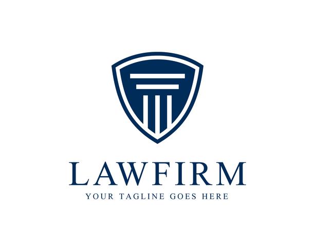 Law Firm Pillar Logo Template Vector