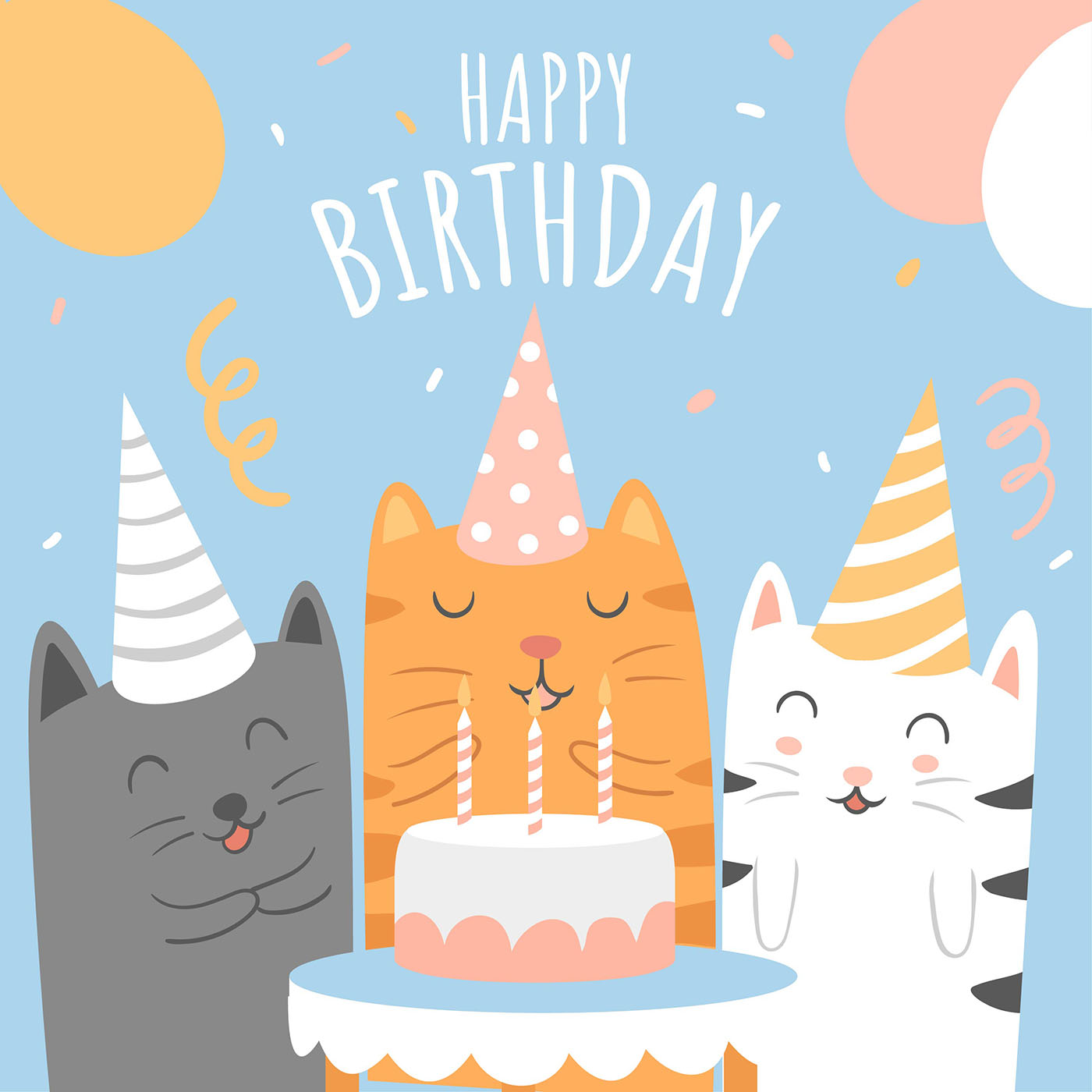 Álbumes 99+ Imagen De Fondo Imagenes De Gatitos De Feliz Cumpleaños ...