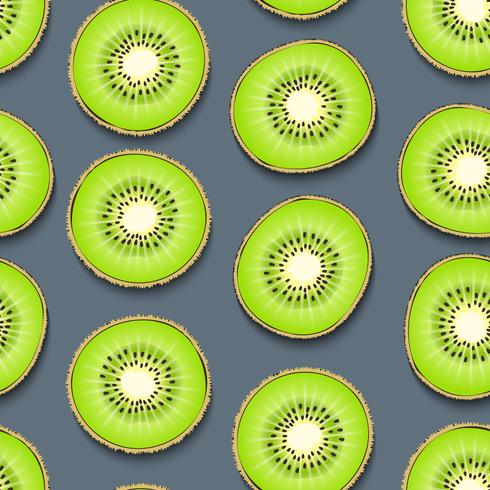 Kiwi piece seamless background. vector
