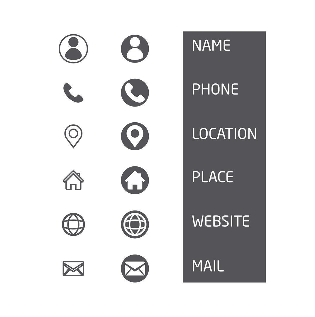 business card icon set free vector art - (2,329 free downloads)