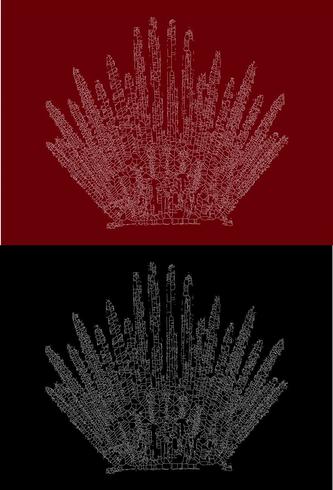 Iron throne for computer games design. EPS 10 Vector Illustration.
