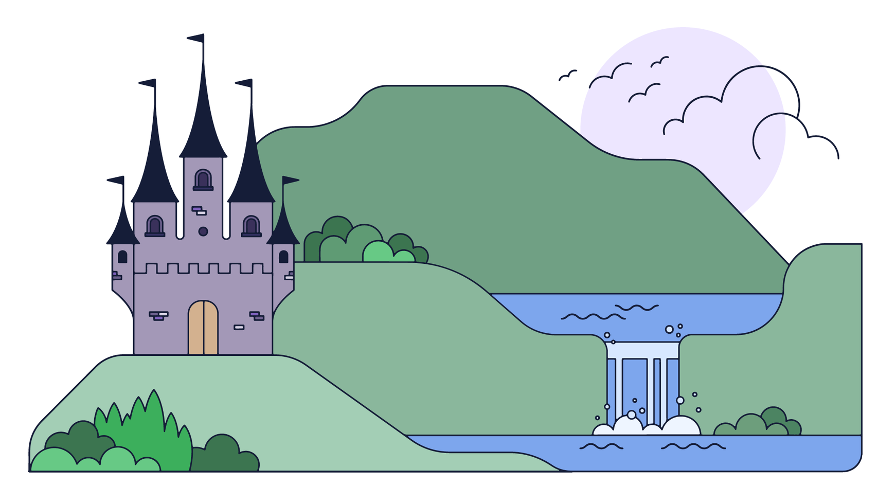 Castle Vector 561922 Vector Art at Vecteezy