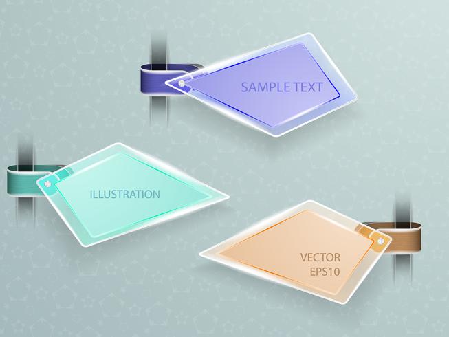Acrylic label LED light decoration on label. vector