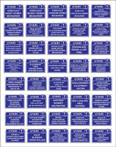 Turkish signage models, hazard sign, prohibited sign, occupational safety and health signs, warning signboard, fire emergency sign. for sticker, posters, and other material printing. easy to modify. vector. vector