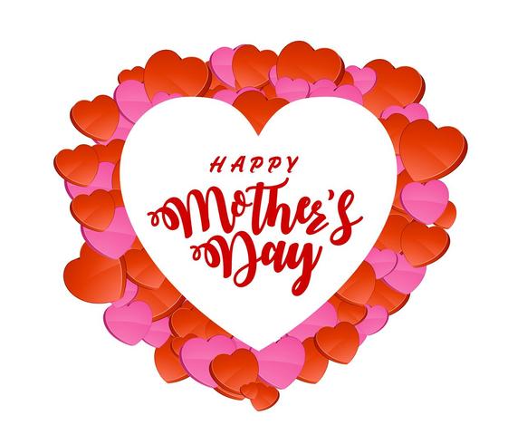 mothers day greeting card. happy mother s day elegant calligraphy banner lettering vector text in frame background.