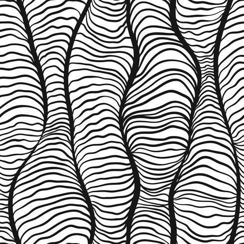 Monochrome doodle abstract seamless background. vector