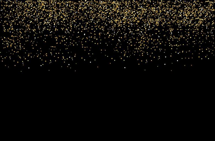 waterfalls golden glitter sparkle-bubbles champagne particles stars black background happy new year holiday concept.