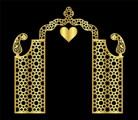 wedding arch gate vector template for laser cutting from vinyl the decor is a stylized openwork pattern of. laser cut template gate.