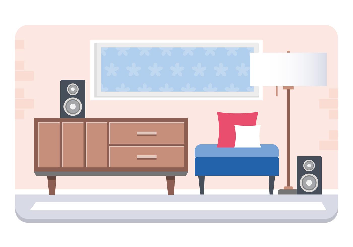 Vector Livingroom Illustration 562128 Vector Art at Vecteezy