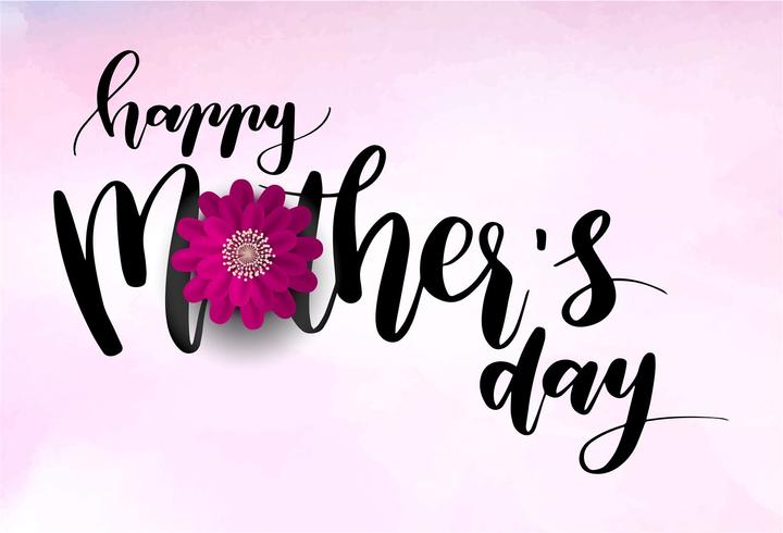 mothers day greeting card. happy mother s day elegant calligraphy banner lettering vector text in frame background.