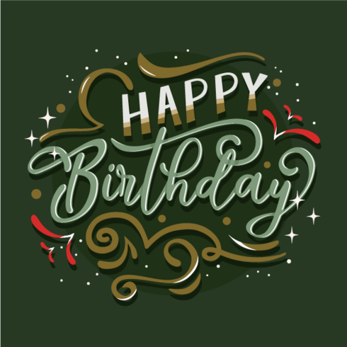 Happy Birthday Typography Vector