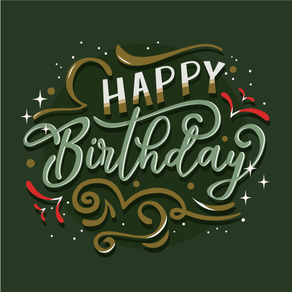 Download Happy Birthday Typography Vector 562171 - Download Free Vectors, Clipart Graphics & Vector Art