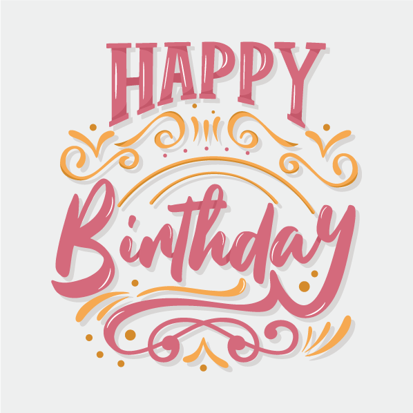 Birthday Typography Free Vector Art - (1,401 Free Downloads)