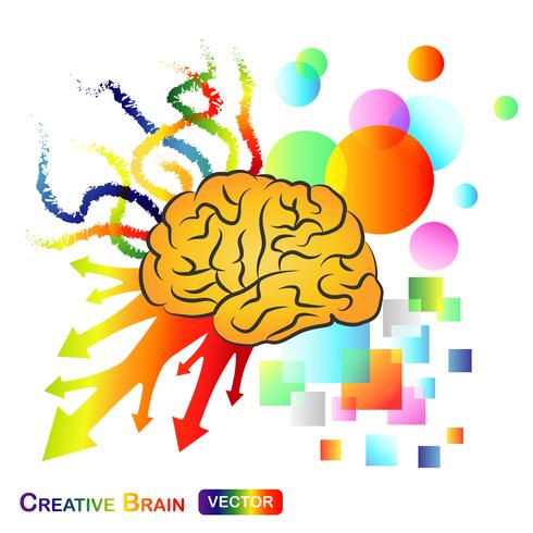 Creative  Abstract Brain vector