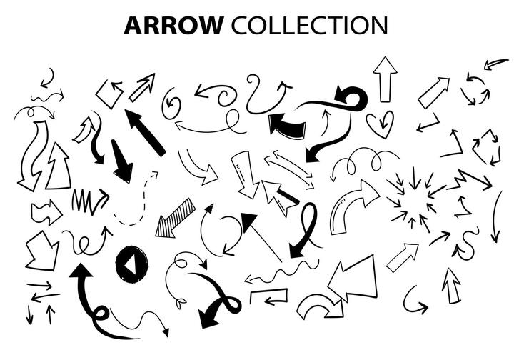 arrows isolated on white background. Vector illustration.