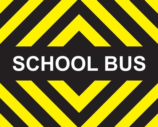School bus yellow black arrow. vector