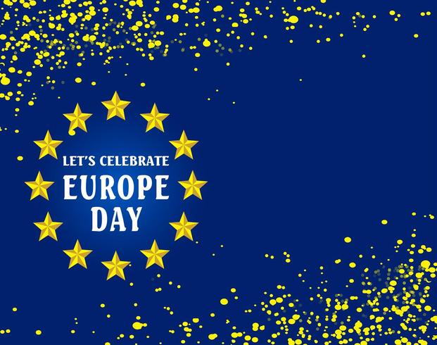 Europe Day. Annual public holiday in May. Is the name of two annual observance days - 5 May by the Council of Europe and 9 May by the European Union. Poster, card, banner and background. Vector - Vektör