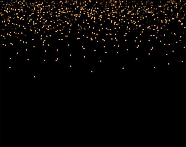 waterfalls golden glitter sparkle-bubbles champagne particles stars black background happy new year holiday concept. vector