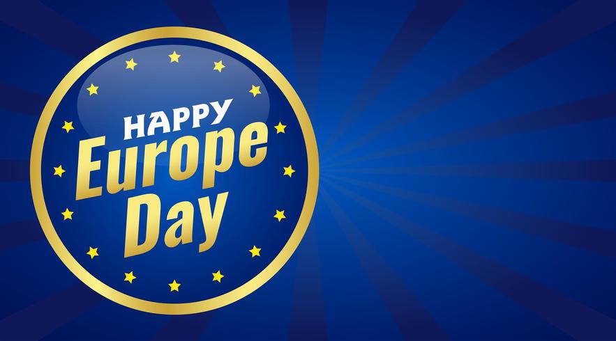 Europe Day. Annual public holiday in May. Is the name of two annual observance days - 5 May by the Council of Europe and 9 May by the European Union. Poster, card, banner and background. Vector - Vektör