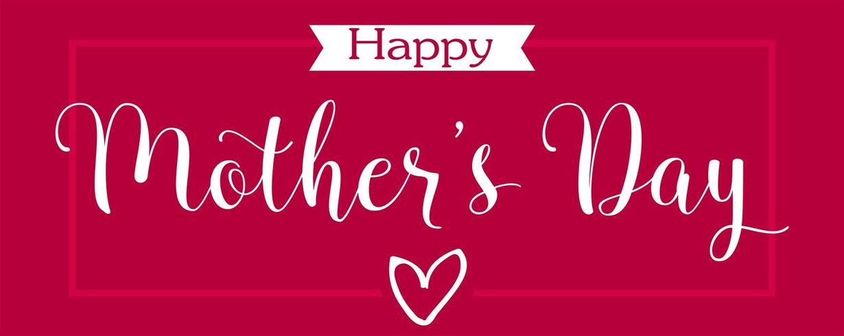 mothers day greeting card. happy mother s day elegant calligraphy banner lettering vector text in frame background.