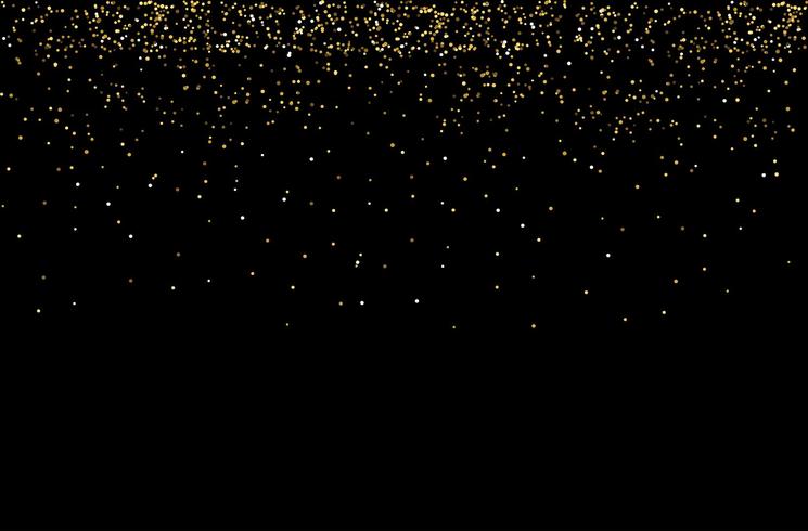 waterfalls golden glitter sparkle-bubbles champagne particles stars black background happy new year holiday concept. vector