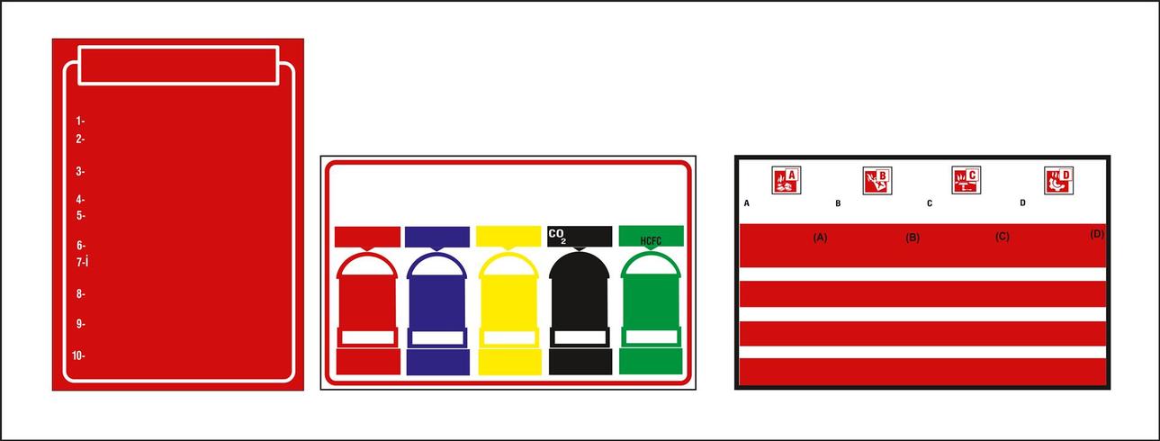  set of mandatory sign, hazard sign, prohibited sign, occupational safety and health signs, warning signboard, fire emergency sign. for sticker, posters, and other material printing. easy to modify. vector. vector