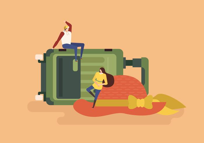 Traveling Concept Vector Flat Illustration