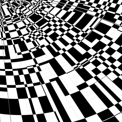 Black and write perspective abstract background. vector